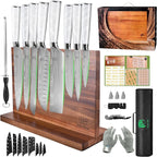 FULLHI 15pcs Japanese Knife Set by ExpertForPortableAndButcherKnifeSet
