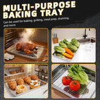 4-Piece Baking Sheet Set with Cooling Rack, Stainless Steel Cookie Sheets & - Image 6