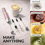 Zulay Kitchen Metal Rechargeable Milk Frother, 3 Whisk Attachments Handheld - Image 8