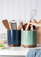 Utensil Holder, 360° Rotating Extra Large Ceramic Kitchen Utensil Holder - Image 9