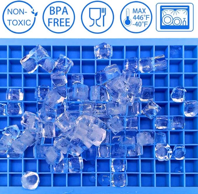 Silicone Mini Ice Cube Tray, 160 Crushed Ice Cube Molds Easy Release Small Ice - Image 3