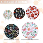 5-Size Reusable Beeswax Bowl Covers - Image 2