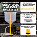 OEMTOOLS No-Spill Coolant Funnel Kit, 15 Piece Fluid and Oil Funnel Set - Image 3