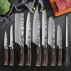 Dfito Chef Knife Sets with Roll Bag, 9 Pieces Professional Knife Set, High - Image 8