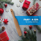 FAAY Handmade Teak Spurtle for Sourdough Starter – Wooden Stirring Stick & - Image 8