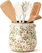 Utensil Holder for Kitchen Counter, Modern Farmhouse Rustic Cooking Utensil by Jemirry