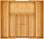 VaeFae Premium Bamboo Drawer Organizer, Expandable Silverware Drawer Organizer by VaeFaeDirect