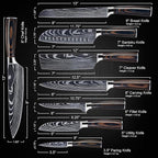SENKEN 8-piece Premium Japanese Kitchen Knife Set - Image 7