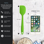 Silicone Spatulas, 8.5 inch Small Rubber Spatula Seamless One Piece Design Heat - Image 6