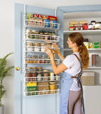 Mefirt Over The Door Pantry Organizer, Wall Mount Spice Rack, Pantry Hanging - Image 8