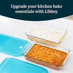 Libbey Baker’s Premium 2 Piece Glass Baking Dish Set, Stackable Casserole Dish - Image 2