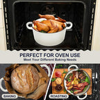 P&P CHEF 6QT Enameled Dutch Oven, Cast Iron Dutch Oven Pot - Image 7