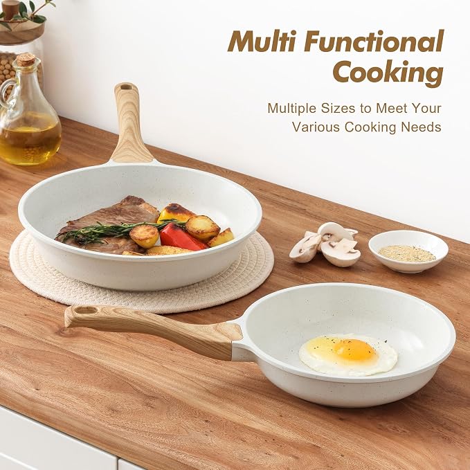 SENSARTE Nonstick Frying Pan Skillets, Healthy Cookware Chef's Pan, PTFE & PFAS - Image 6