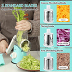 Ourokhome Rotary Cheese Grater Hand Crank, Kitchen Shredder Speed Mandolin - Image 4