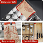 Silicone Baking Mat, Reusable Silicone Dough Mat, Non-Stick Pastry Mat - Image 5