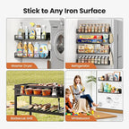 Mystozer 16.9 Inch Wide Large Capacity Magnetic Spice Rack - Image 6