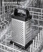 Cheese Grater, 4-Sided Mini Box Grater, Stainless Steel Food Shredder - Image 4