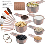 Measuring Cups and Spoons Set, Copper Measuring Cups and Spoons Set - Image 2