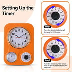 Lily's Home - 9.5 Inch x 12.5 Inch - Retro Kitchen Wall Clock, Vintage Wall - Image 6