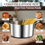 Herogo 4.5 Quart Stock Pot, Tri-Ply Cooking Pot - Image 6