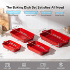 Dafuceramic Casserole Dishes for Oven, Baking Dishes, Ceramic Bakeware Sets of 4 - Image 2