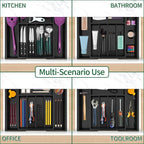 Utoplike Bamboo Silverware Drawer Organizer, Expandable Kitchen Utensils Drawer - Image 6