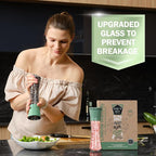 Home EC Premium Green Sea Salt and Pepper Grinder Set of 2 - Image 4