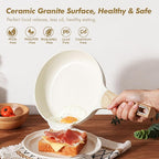 SENSARTE Ceramic Cookware Sets, Pots and Pans Set Non stick, Granite Induction - Image 2