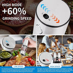 Electric Salt and Pepper Grinder Set Stainless steel, Large Capacity Automatic - Image 3