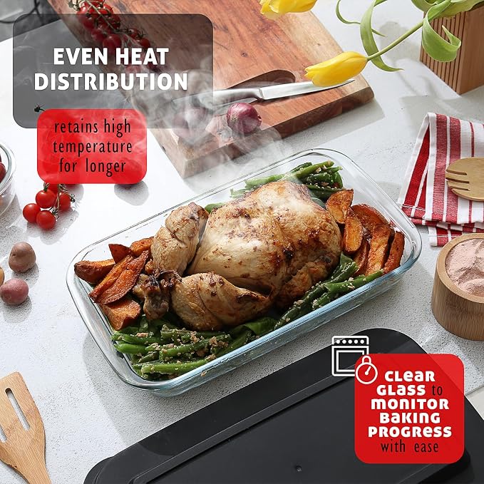 Nestl 8pc Glass Baking Dishes for Oven, Glass Food Storage Containers - Image 6