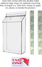 Outdoor Brochure Holder Holds 6" x 10" Booklets Wall Mount Clear - Image 4
