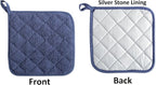 DII Basic Terry Collection Quilted 100% Cotton, French Blue, 3 Piece - Image 3