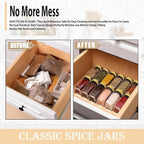 Glass Spice Jars with Bamboo Airtight Lids - Image 2