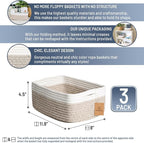 NaturalCozy 11.8"x8"x4.5” Storage Baskets - Image 2