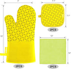 KEGOUU Oven Mitts and Pot Holders 6pcs Set, Kitchen Oven Glove High Heat - Image 2