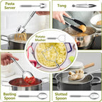 E-far Cooking Utensils Set, 10-Piece Stainless Steel Kitchen Utensils - Image 4