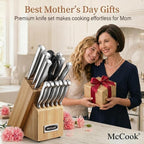 McCook® Knife Sets, German Stainless Steel Knife Block Sets - Image 2