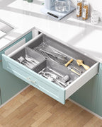 10 Pack Large Size Plastic Drawer Organizers Set, 3 Sizes Desk Drawer Organizer - Image 6