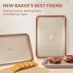 Baking Sheet with Wire Rack Set, 2 Sheet Pans with 2 Cooling Racks, Thickened - Image 8