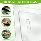 Tempered Glass Cutting Board for Kitchen, Plastic Free, Scratch Resistant - Image 3