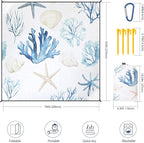 WIWIGO Beach Blanket Waterproof Sandproof Beach Mat 79" X 83"/10'x9'for 2-8 - Image 2
