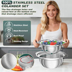 Stainless Steel Colanders with Mixing Bowl - Image 6