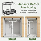Under Sink Organizer, 2 Pack Cabinet Organizer - Image 2