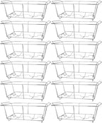 COMFICOVE 12 Pack Chafing Wire Rack Buffet Stand Chrome Frame - Image 2