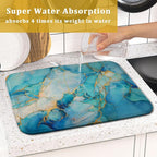 Marble Print Dish Drying Mat for Kitchen Counter - Image 7