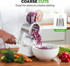NutriChef 3 in 1 Cheese Grater & Shredder | Strong Suction Base, Rotary Handle - Image 5