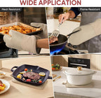 YUTAT Silicone Oven Mitts and Pot Holders Set, High Heat Resistant Up to 500 - Image 5