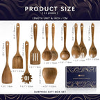 Wooden Spoons for Cooking, Nonstick Cooking Utensil Set - Image 2