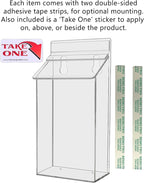 Outdoor Brochure Box with Lid Clear Acrylic Wall Mount Outside Bin Holds 4" x - Image 4