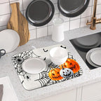 Giwawa Happy Halloween Dish Drying Mat 16"x18" Spooky Colorful Pumpkins - Image 6